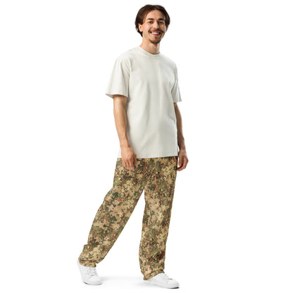 Dutch Fractal Tan CAMO Wide-leg joggers - Joggers