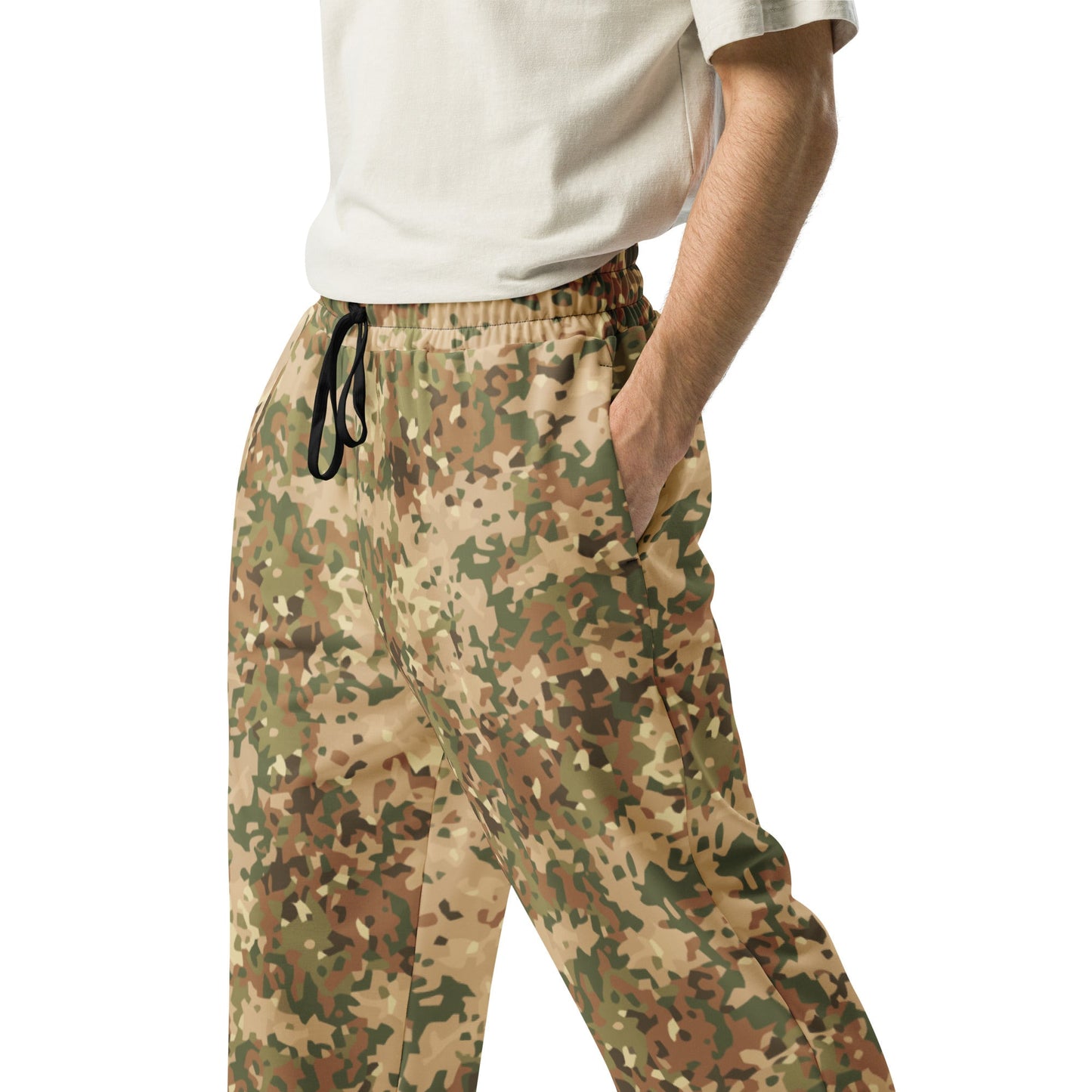 Dutch Fractal Tan CAMO Wide-leg joggers - Joggers