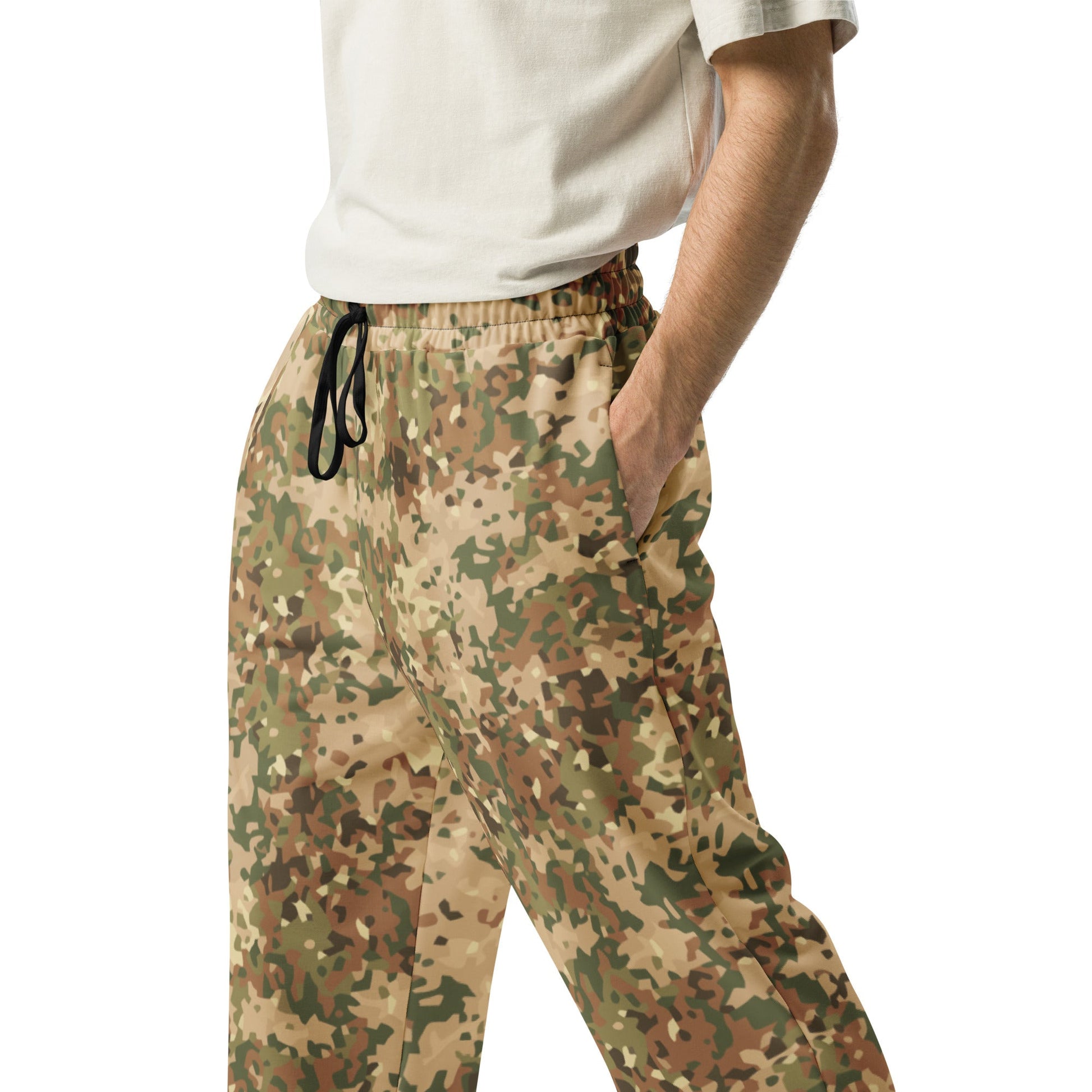 Dutch Fractal Tan CAMO Wide-leg joggers - Joggers
