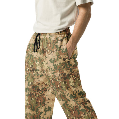 Dutch Fractal Tan CAMO Wide-leg joggers - Joggers