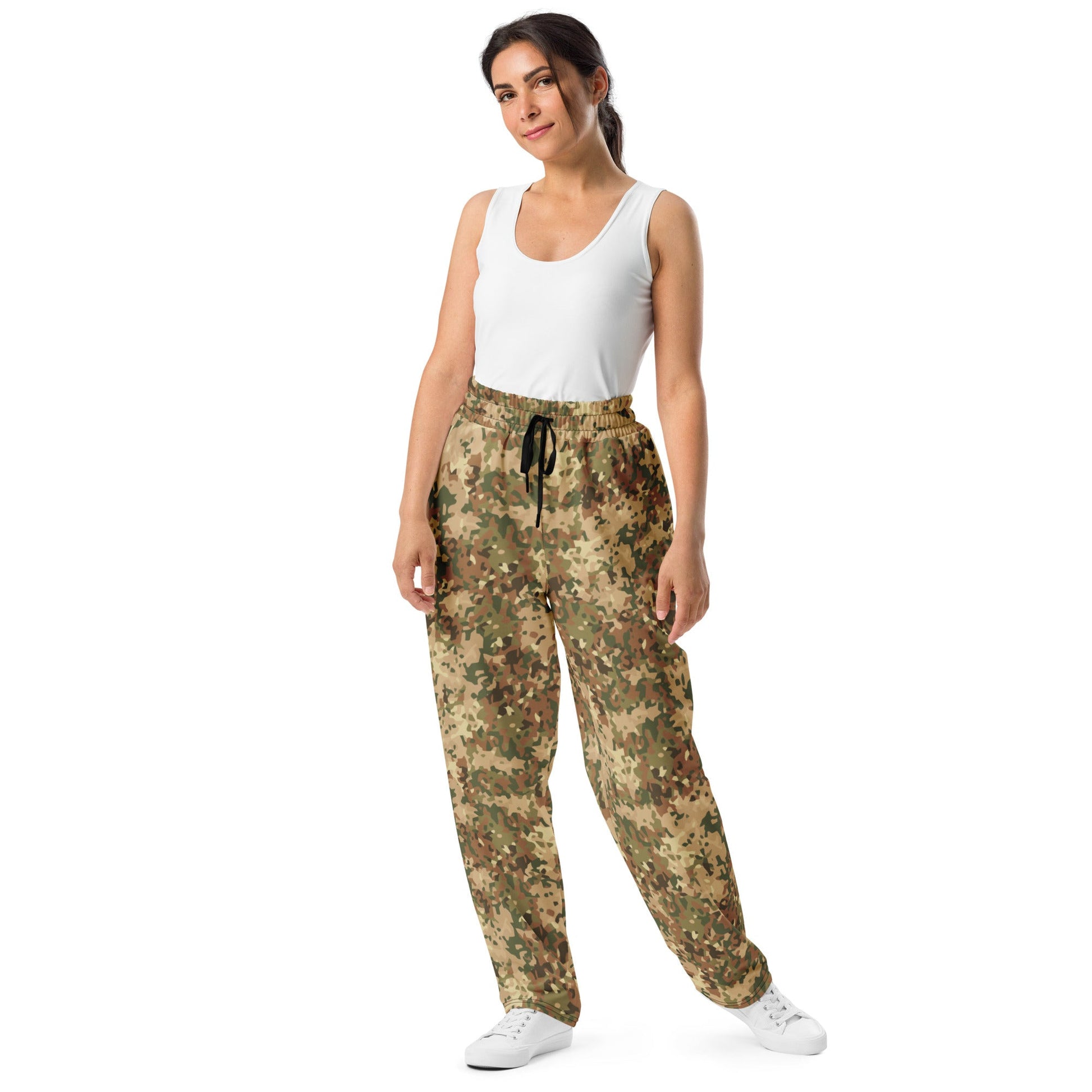 Dutch Fractal Tan CAMO Wide-leg joggers - Joggers