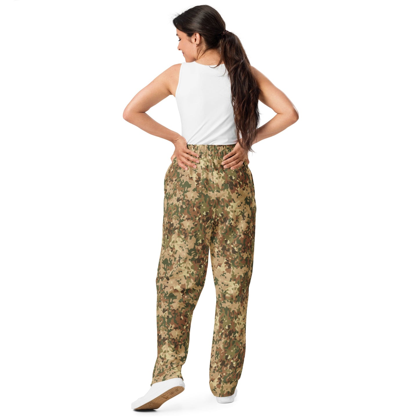 Dutch Fractal Tan CAMO Wide-leg joggers - Joggers