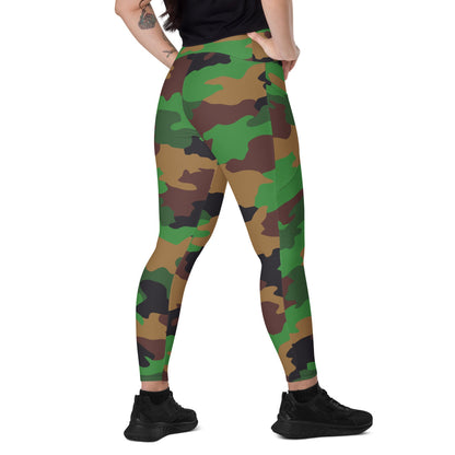 Dutch Jungle CAMO Leggings with pockets - 2XS - Womens With Pockets