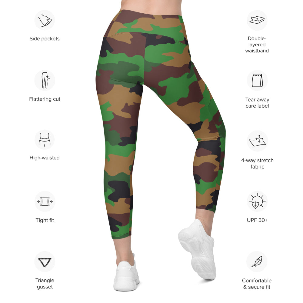 Dutch Jungle CAMO Leggings with pockets - Womens With Pockets