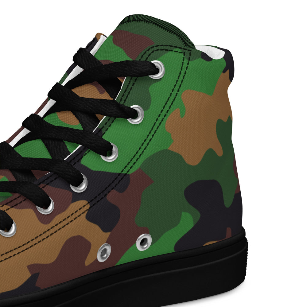 Dutch Jungle CAMO Men’s high top canvas shoes - Mens High Top Canvas Shoes