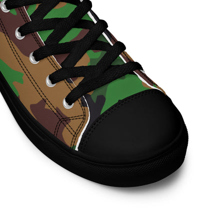 Dutch Jungle CAMO Men’s high top canvas shoes - Mens High Top Canvas Shoes