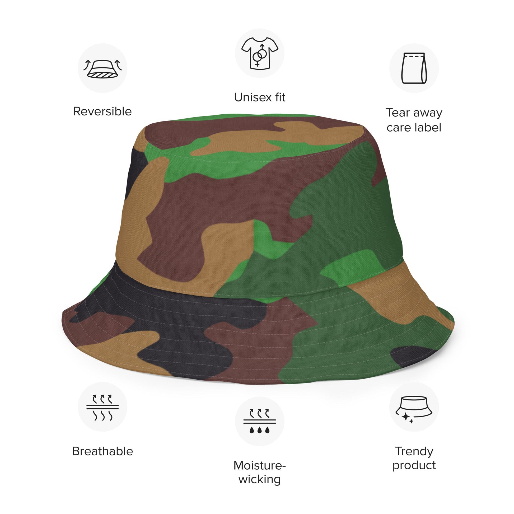 Dutch Jungle CAMO Reversible bucket hat - Bucket Hats