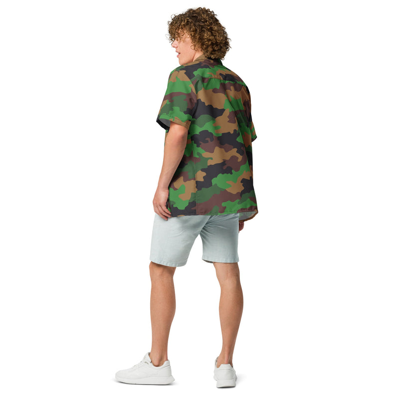 Jungle Dutch CAMO Unisex Short-Sleeve Button Shirt - Button-Up