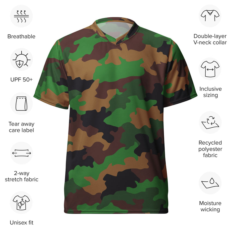 Jungle Dutch CAMO Unisex Sports Jersey