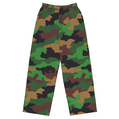 Dutch Jungle CAMO unisex wide-leg pants - 2XS - Unisex Wide-Leg Pants