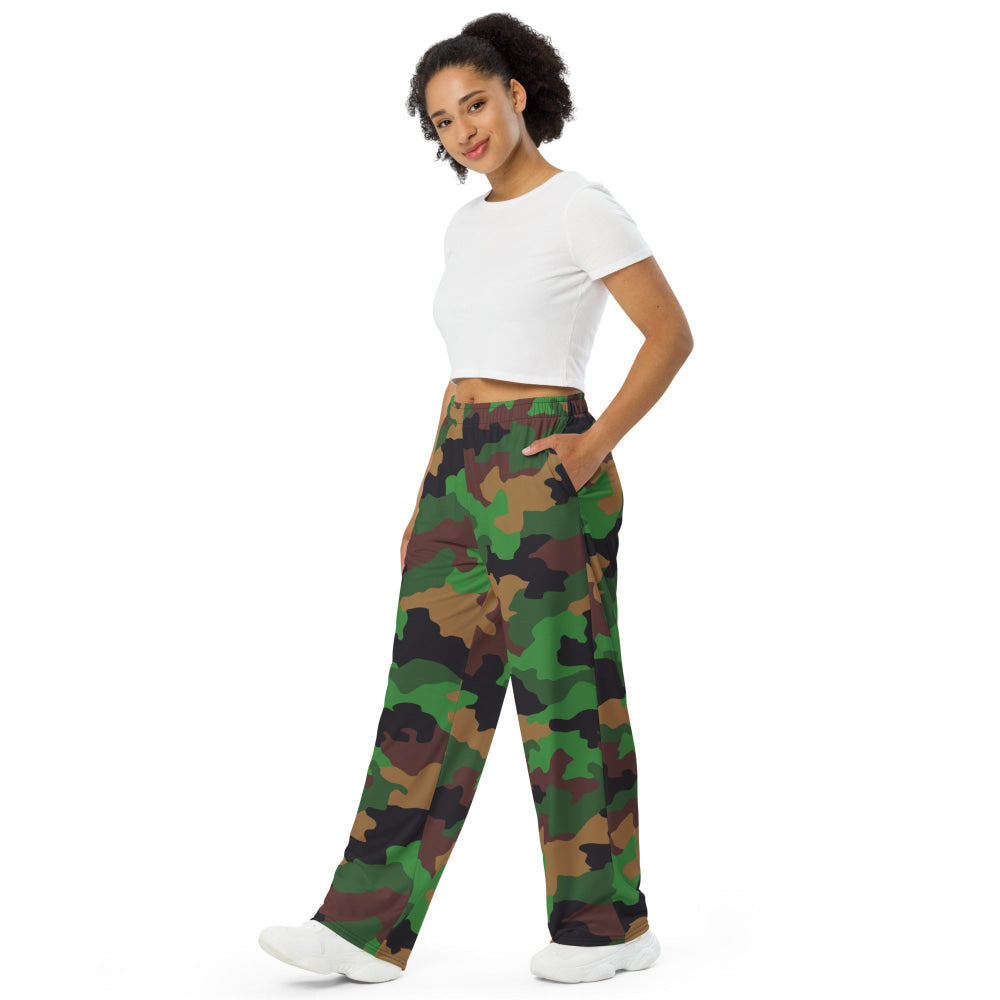 Dutch Jungle CAMO unisex wide-leg pants - Unisex Wide-Leg Pants