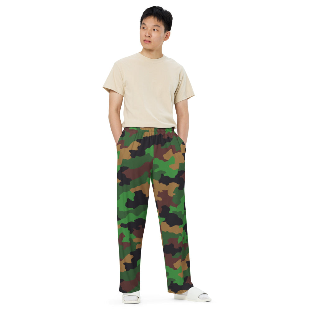 Dutch Jungle CAMO unisex wide-leg pants - Unisex Wide-Leg Pants