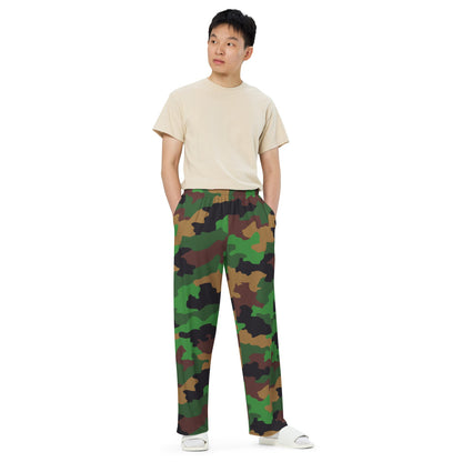 Dutch Jungle CAMO unisex wide-leg pants - Unisex Wide-Leg Pants