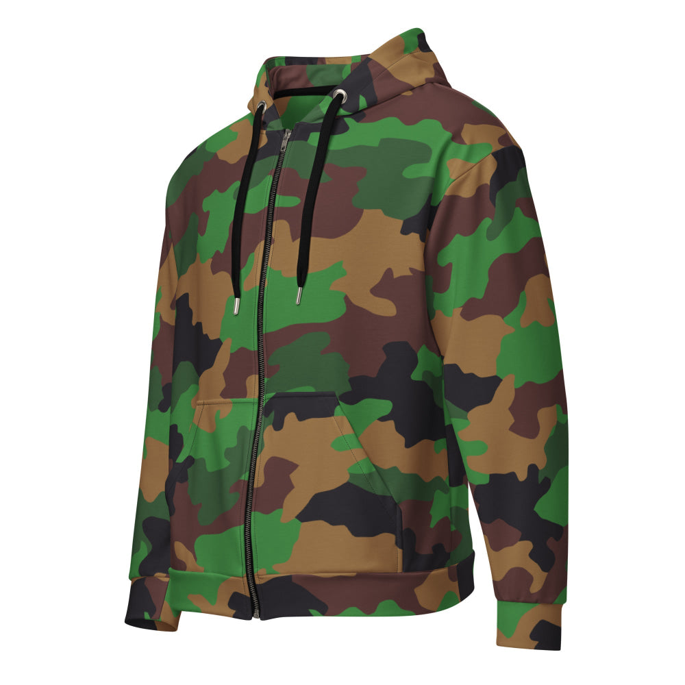 Dutch Jungle CAMO Unisex zip hoodie - 2XS - Zip Hoodie