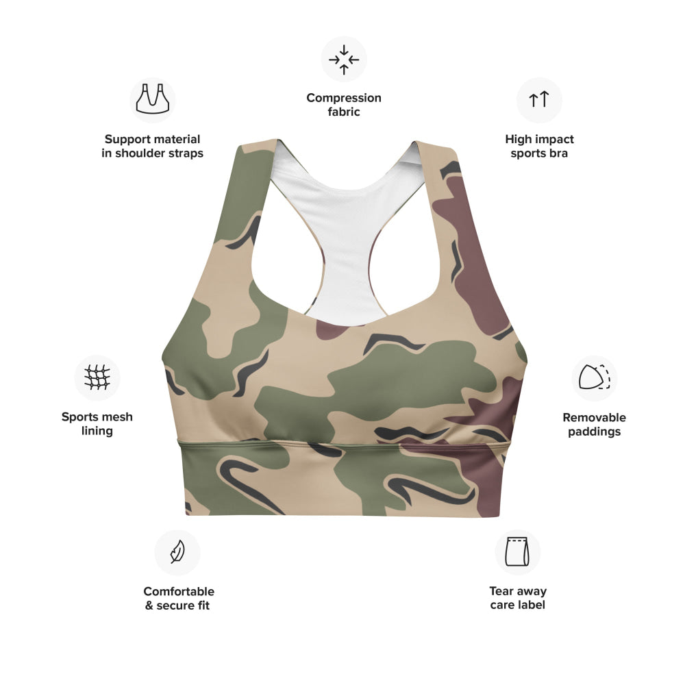 Dutch Korps Mariniers Jigsaw CAMO Longline sports bra - Womens Sports Bra