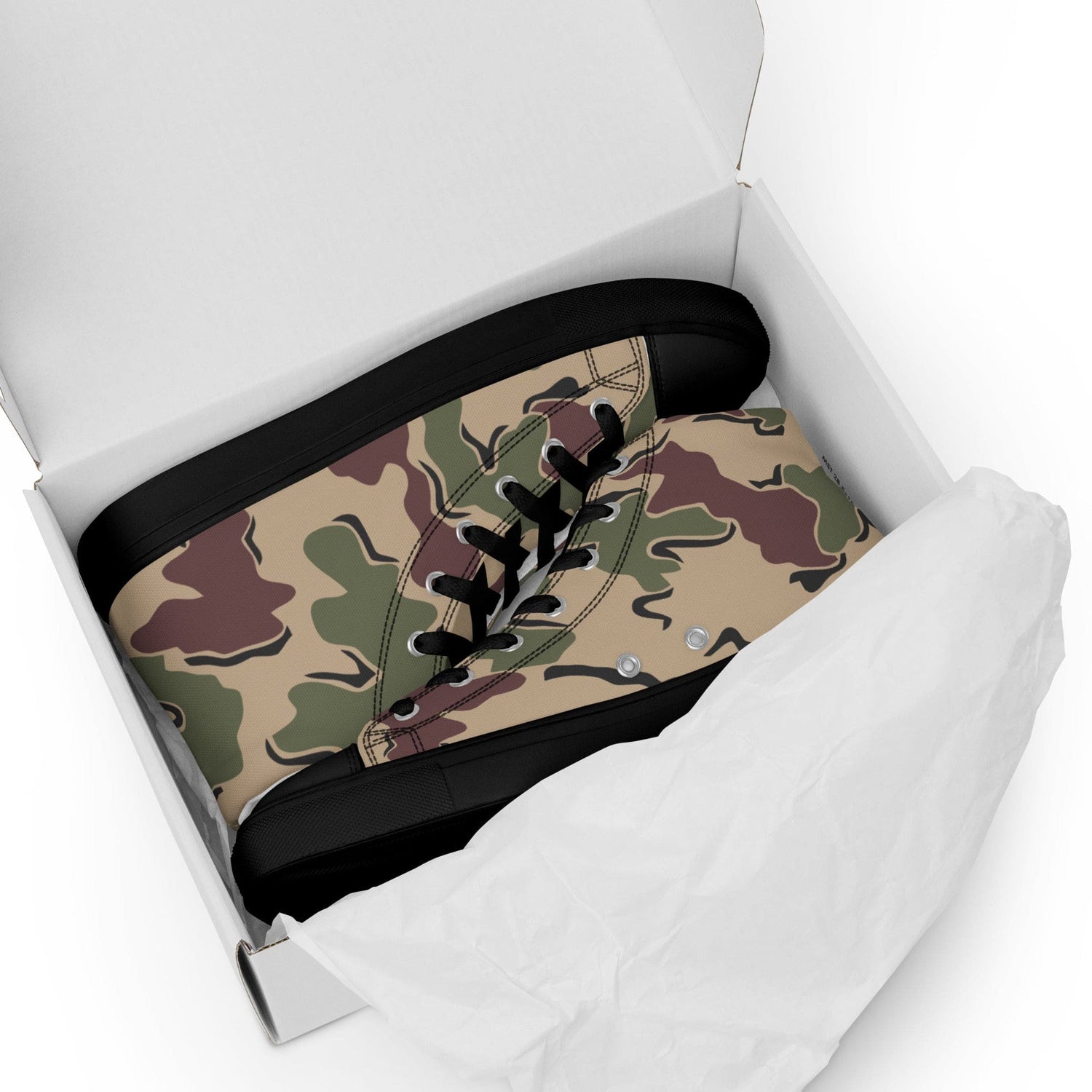 Dutch Korps Mariniers Jigsaw CAMO Men’s high top canvas shoes - High Top Canvas Shoes