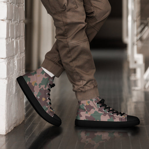 Brushstroke Dutch KST CAMO Mens High-Top Canvas Shoes - Black / 5