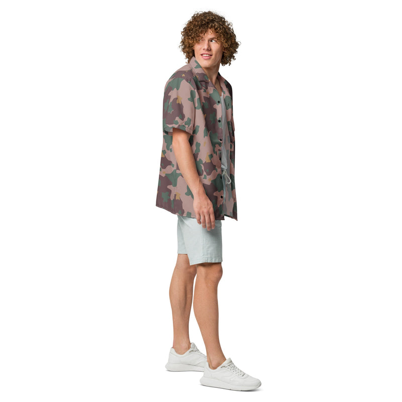 Brushstroke Dutch KST CAMO Unisex Short-Sleeve Button Shirt - Button-Up