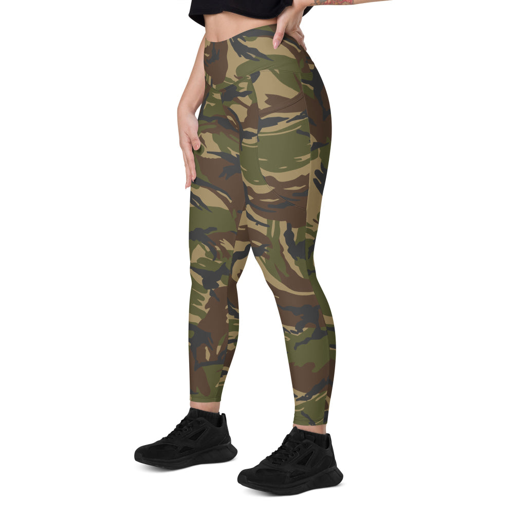 Dutch M93 DPM Woodland CAMO Leggings with pockets - Womens With Pockets