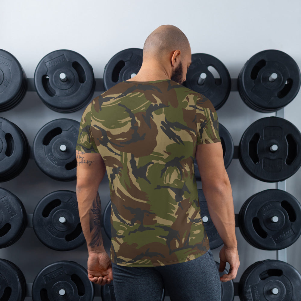 Dutch M93 DPM Woodland CAMO Men’s Athletic T-shirt - Mens T-Shirt