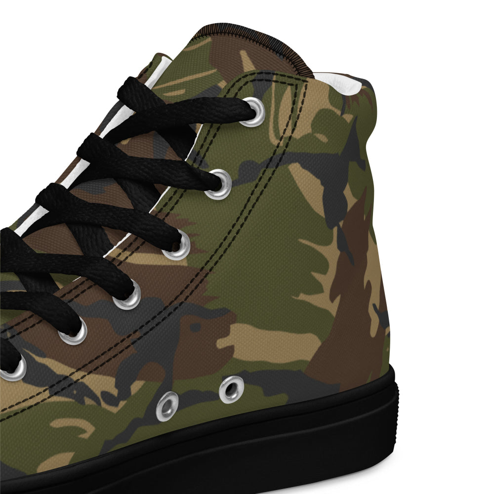 Dutch M93 DPM Woodland CAMO Men’s high top canvas shoes - Mens High Top Canvas Shoes