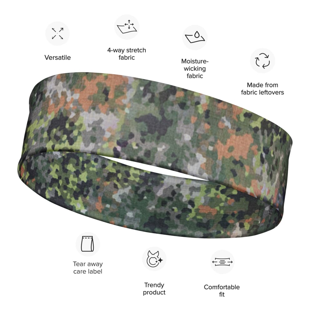Dutch Netherlands Fractal Pattern (NFP) Green CAMO Headband - M