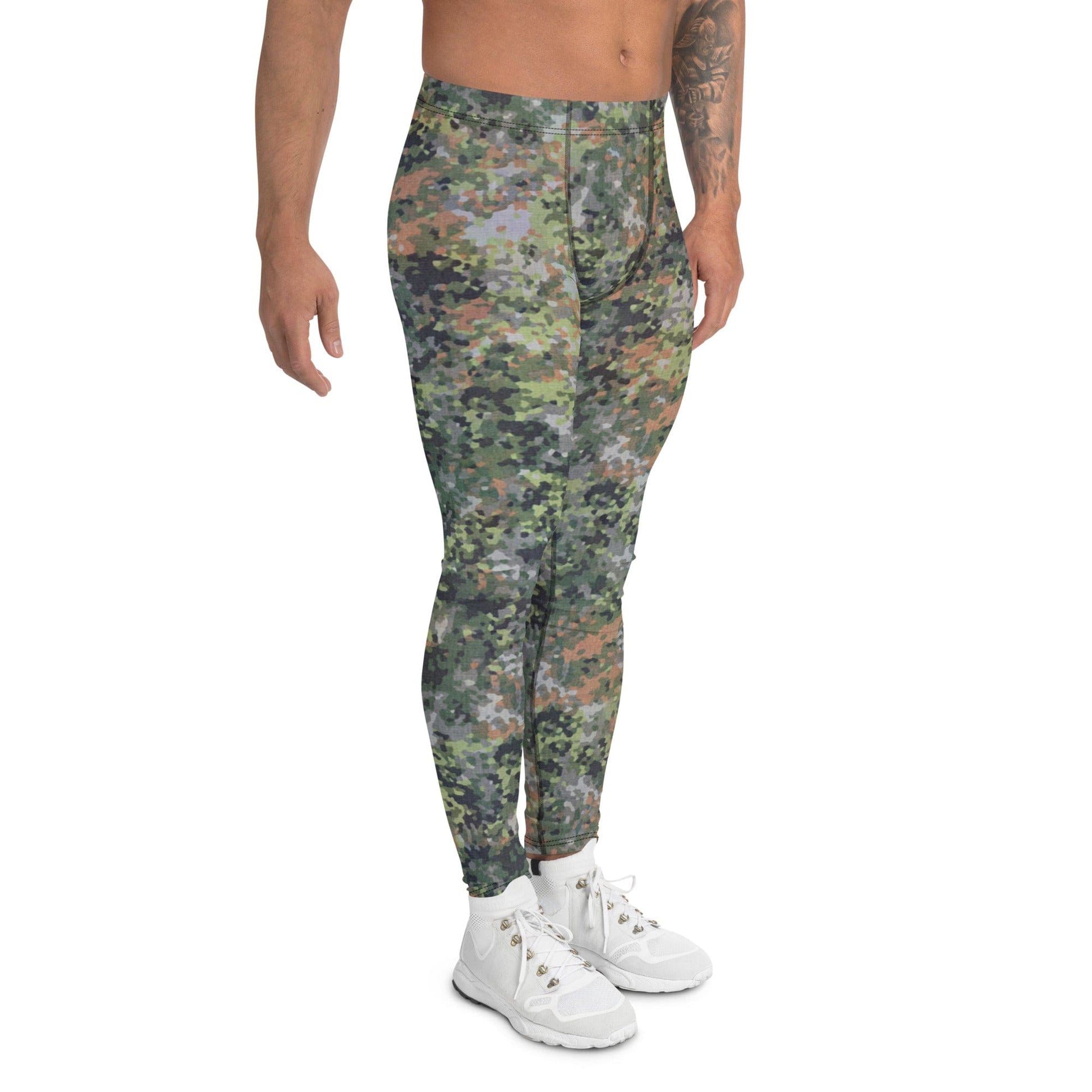 Dutch Netherlands Fractal Pattern (NFP) Green CAMO Men’s Leggings - Mens