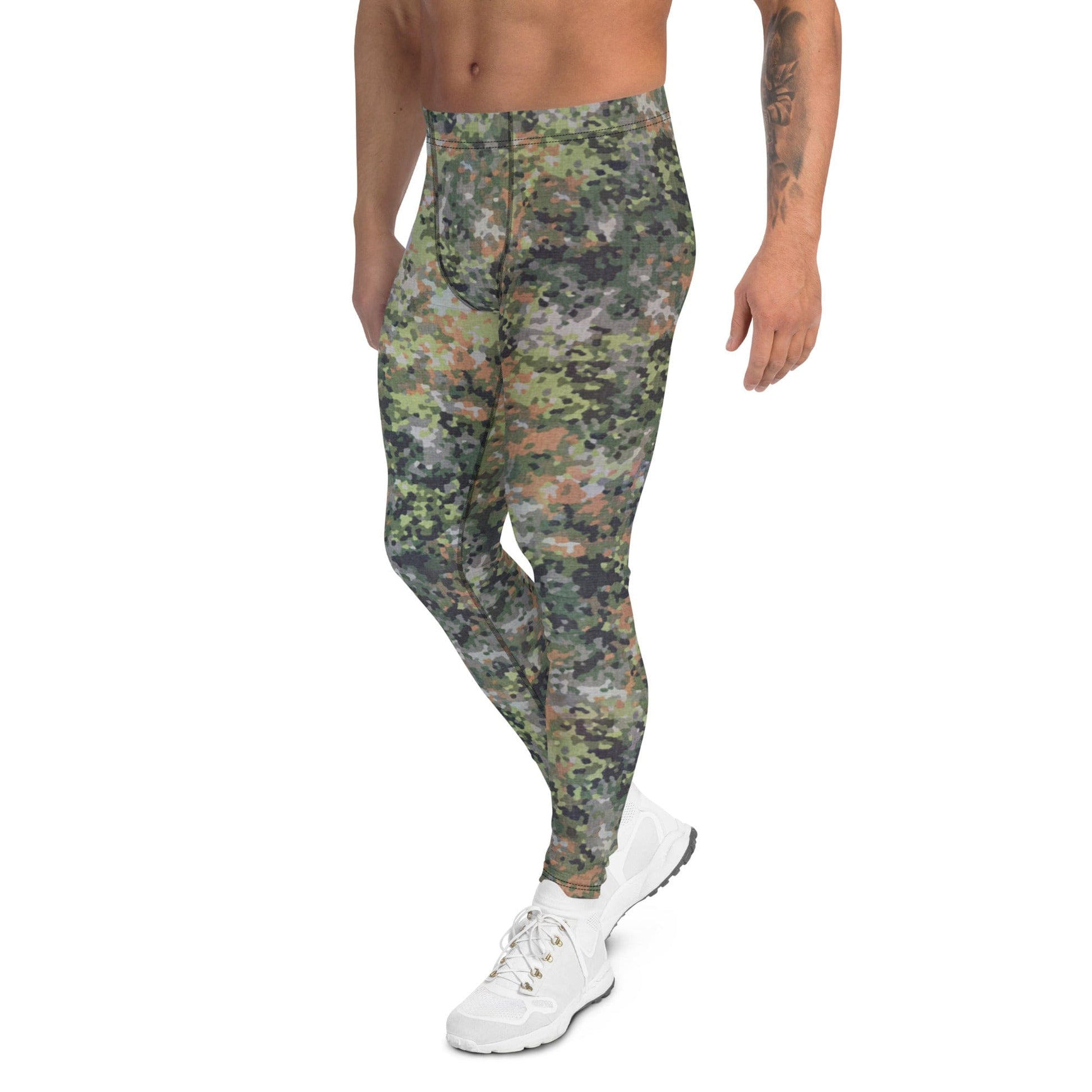 Dutch Netherlands Fractal Pattern (NFP) Green CAMO Men’s Leggings - Mens