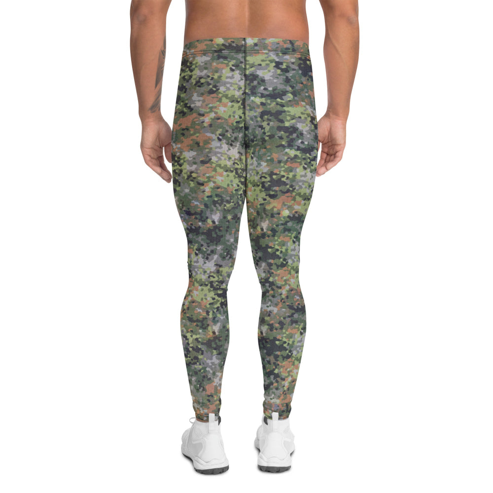 Dutch Netherlands Fractal Pattern (NFP) Green CAMO Men’s Leggings - Mens