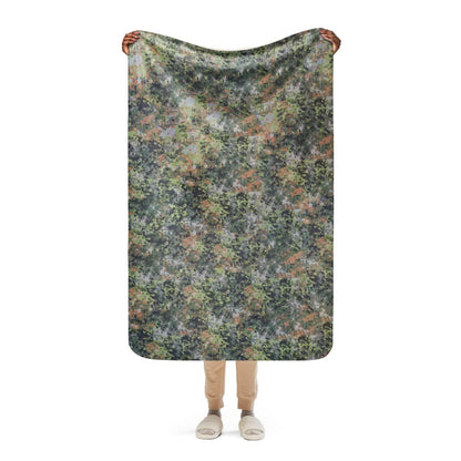Dutch Netherlands Fractal Pattern (NFP) Green CAMO Sherpa blanket - 37″×57″