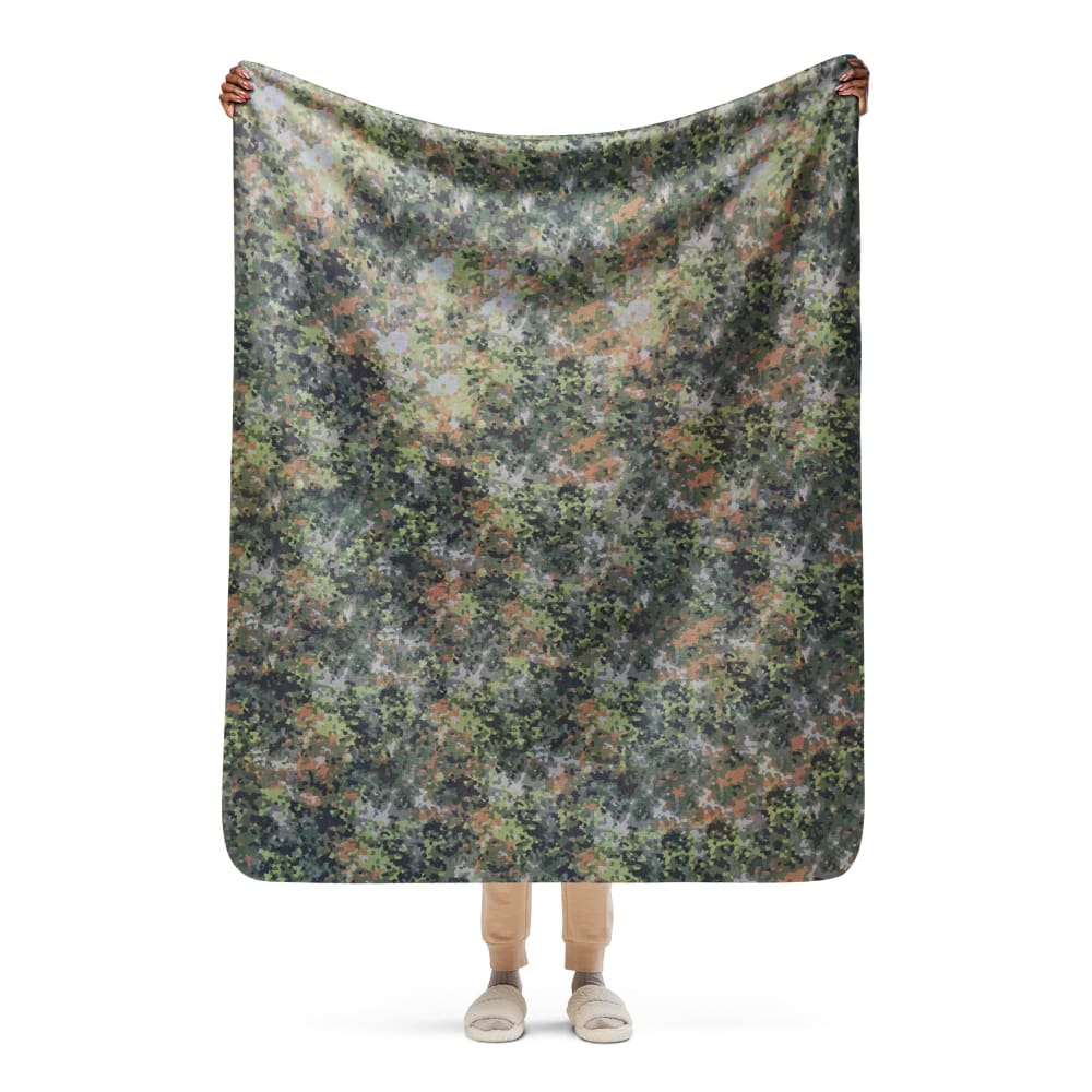 Dutch Netherlands Fractal Pattern (NFP) Green CAMO Sherpa blanket - 50″×60″