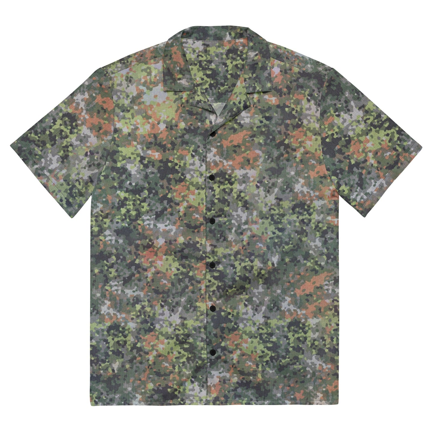 Dutch Netherlands Fractal Pattern (NFP) Green CAMO Unisex button shirt - 2XS - Button Shirt