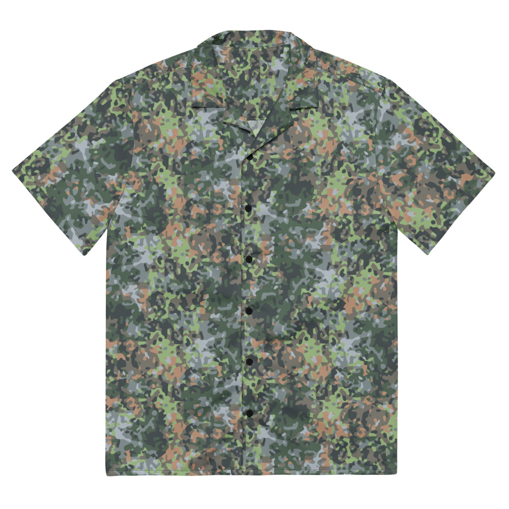 Dutch Netherlands Fractal Pattern (NFP) Green Unisex button shirt - 2XS - Button Shirt