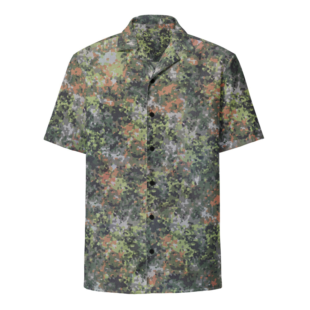 Dutch Netherlands Fractal Pattern (NFP) Green CAMO Unisex button shirt - Button Shirt