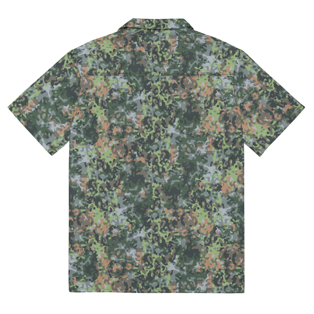 Dutch Netherlands Fractal Pattern (NFP) Green Unisex button shirt - Button Shirt