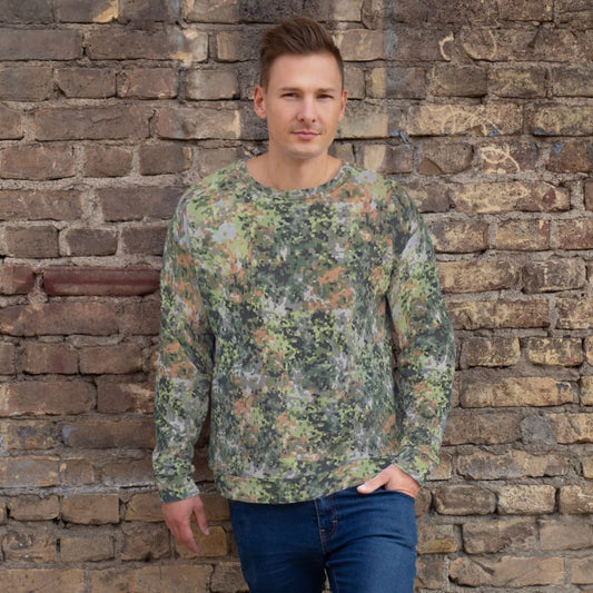 Dutch Netherlands Fractal Pattern (NFP) Green CAMO Unisex Sweatshirt - XS