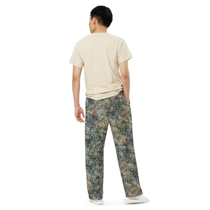 Dutch Netherlands Fractal Pattern (NFP) Green CAMO unisex wide - leg pants