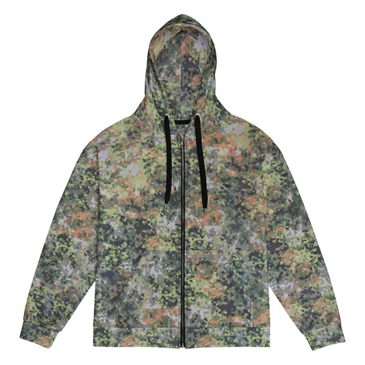 Dutch Netherlands Fractal Pattern (NFP) Green CAMO Unisex zip hoodie - Zip Hoodie