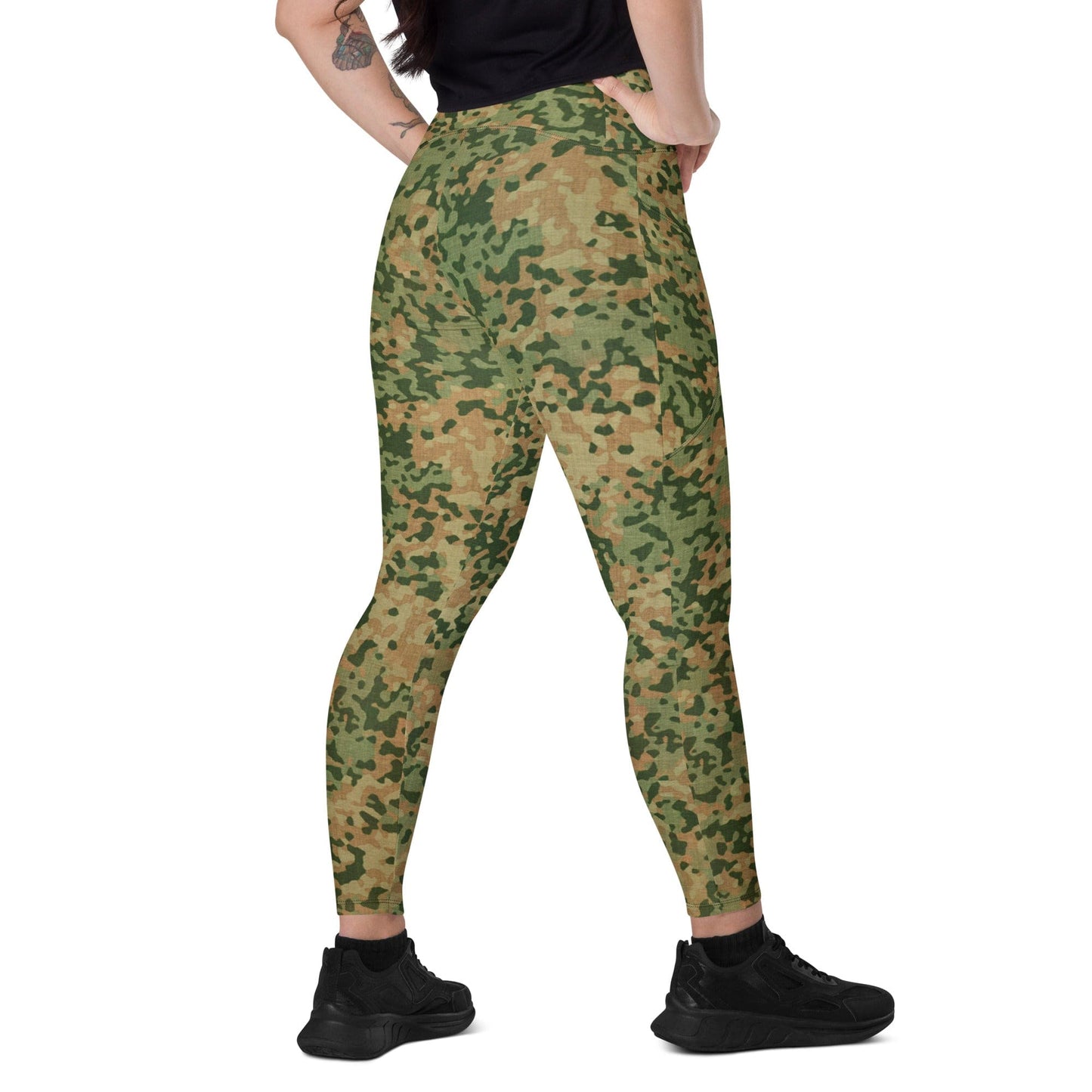 Dutch Netherlands Fractal Pattern (NFP) Multi CAMO Leggings with pockets - 2XS - Womens With Pockets