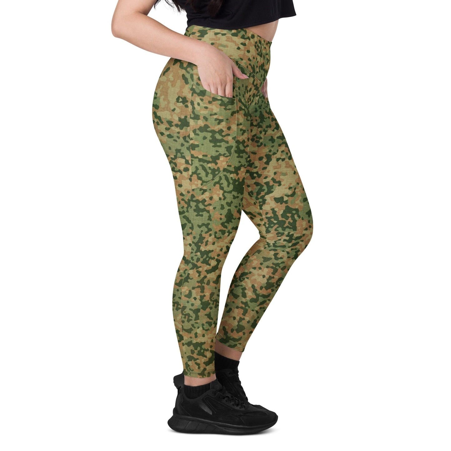 Dutch Netherlands Fractal Pattern (NFP) Multi CAMO Leggings with pockets - Womens With Pockets