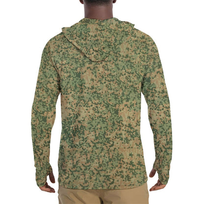 Dutch Netherlands Fractal Pattern (NFP) Multi CAMO Men’s Sunscreen Sports Hoodie With Thumb Holes - Mens