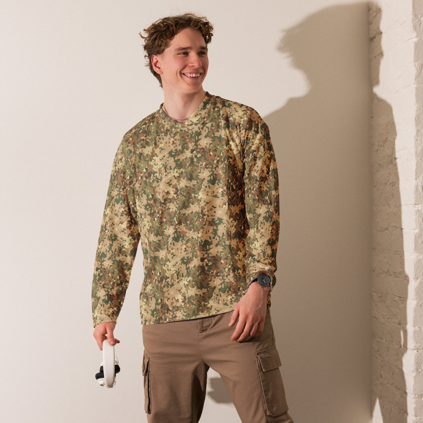 Dutch Fractal Tan CAMO hockey fan jersey - Hockey Jerseys