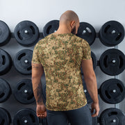 Dutch Netherlands Fractal Pattern NFP Tan CAMO Mens Athletic T-Shirt - Shirt