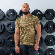 Dutch Netherlands Fractal Pattern NFP Tan CAMO Mens Athletic T-Shirt - XS - Shirt