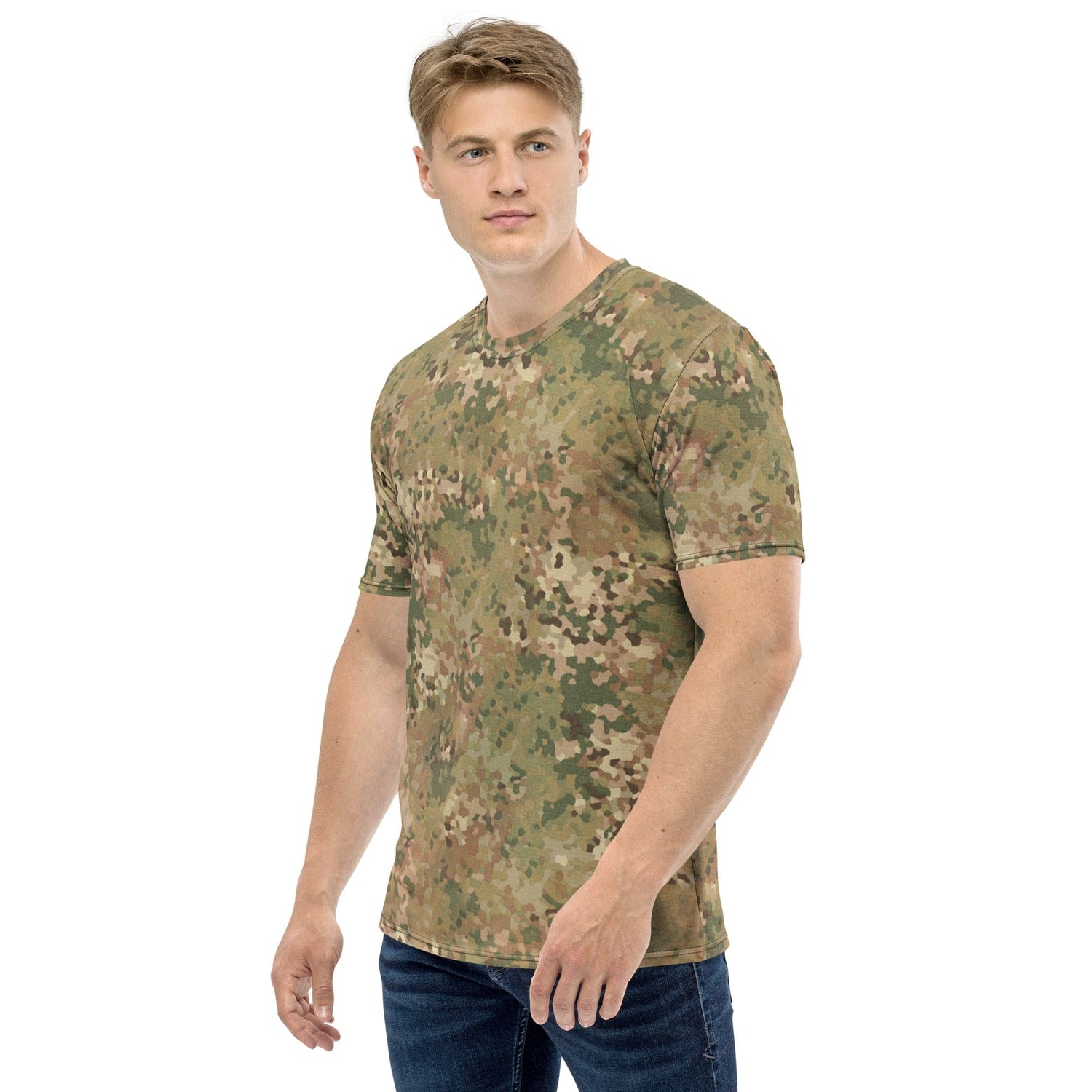 Dutch Netherlands Fractal Pattern (NFP) Tan CAMO Men’s t-shirt - Mens T-Shirts