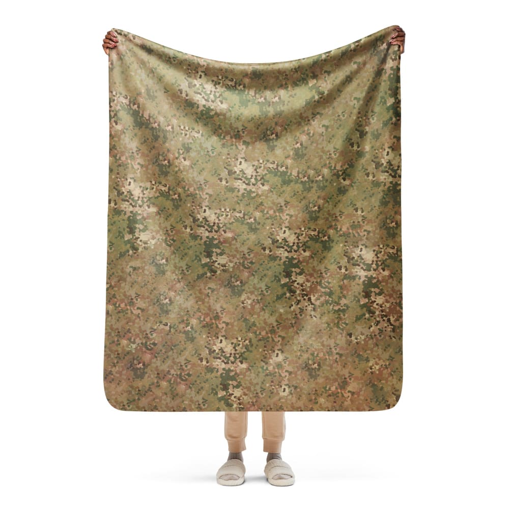 Dutch Netherlands Fractal Pattern (NFP) Tan CAMO Sherpa blanket - 50″×60″