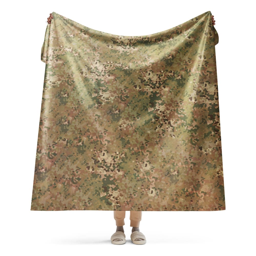Dutch Netherlands Fractal Pattern (NFP) Tan CAMO Sherpa blanket - 60″×80″