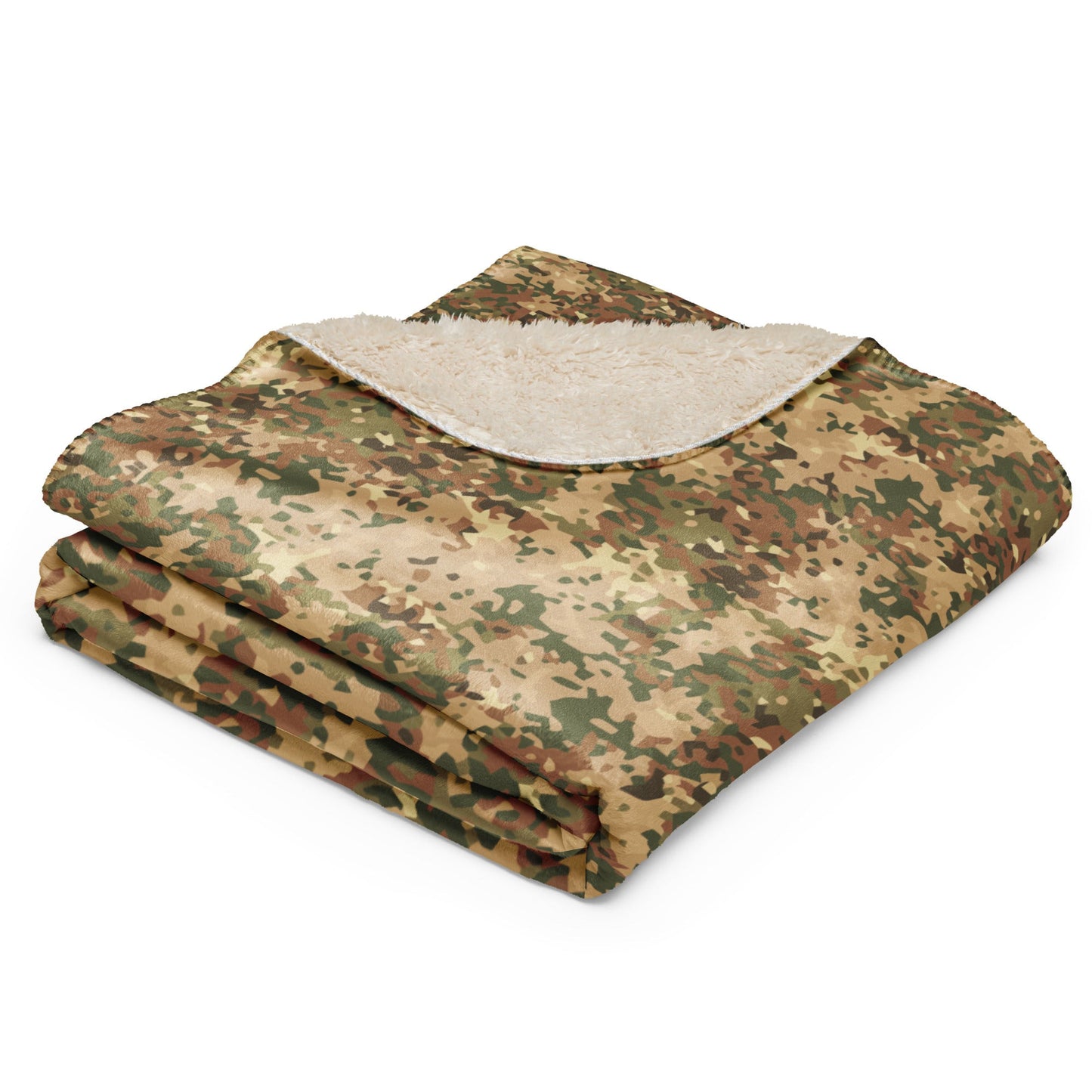 Dutch Fractal Tan CAMO Sherpa blanket - Blankets