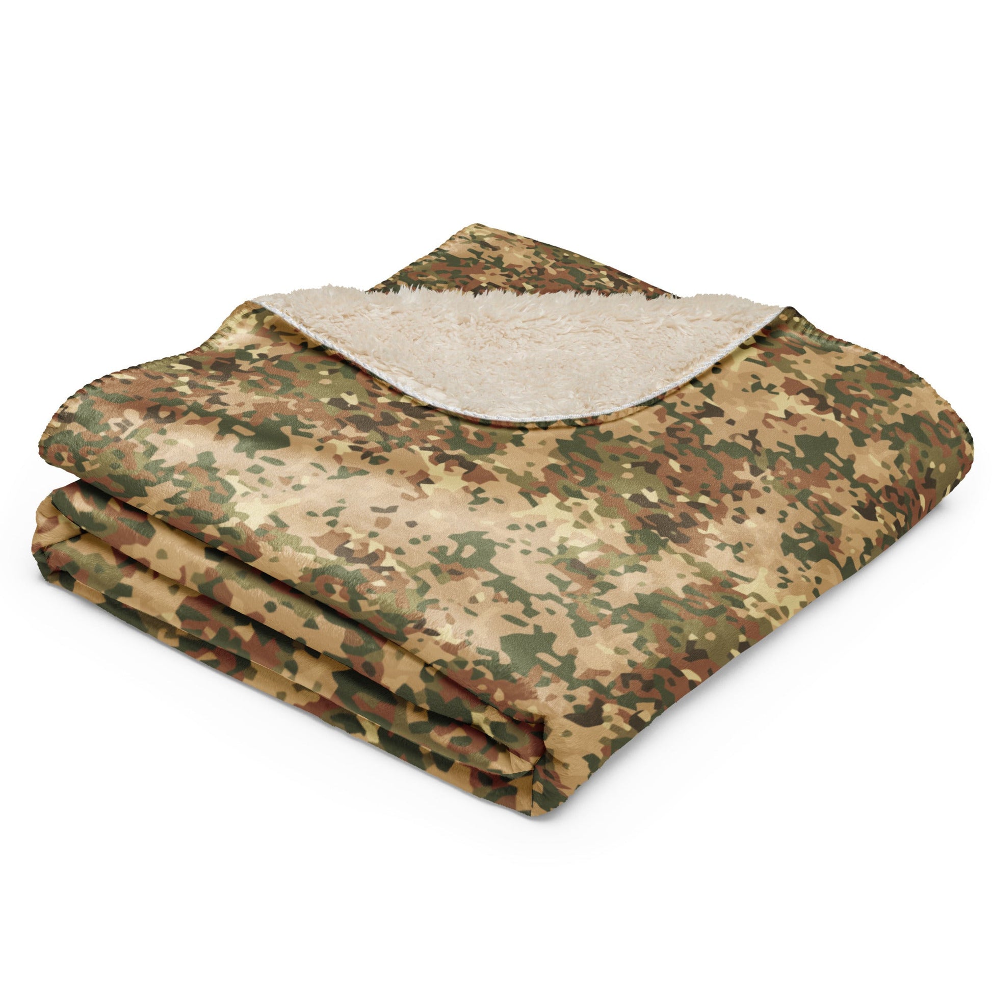 Dutch Fractal Tan CAMO Sherpa blanket - Blankets