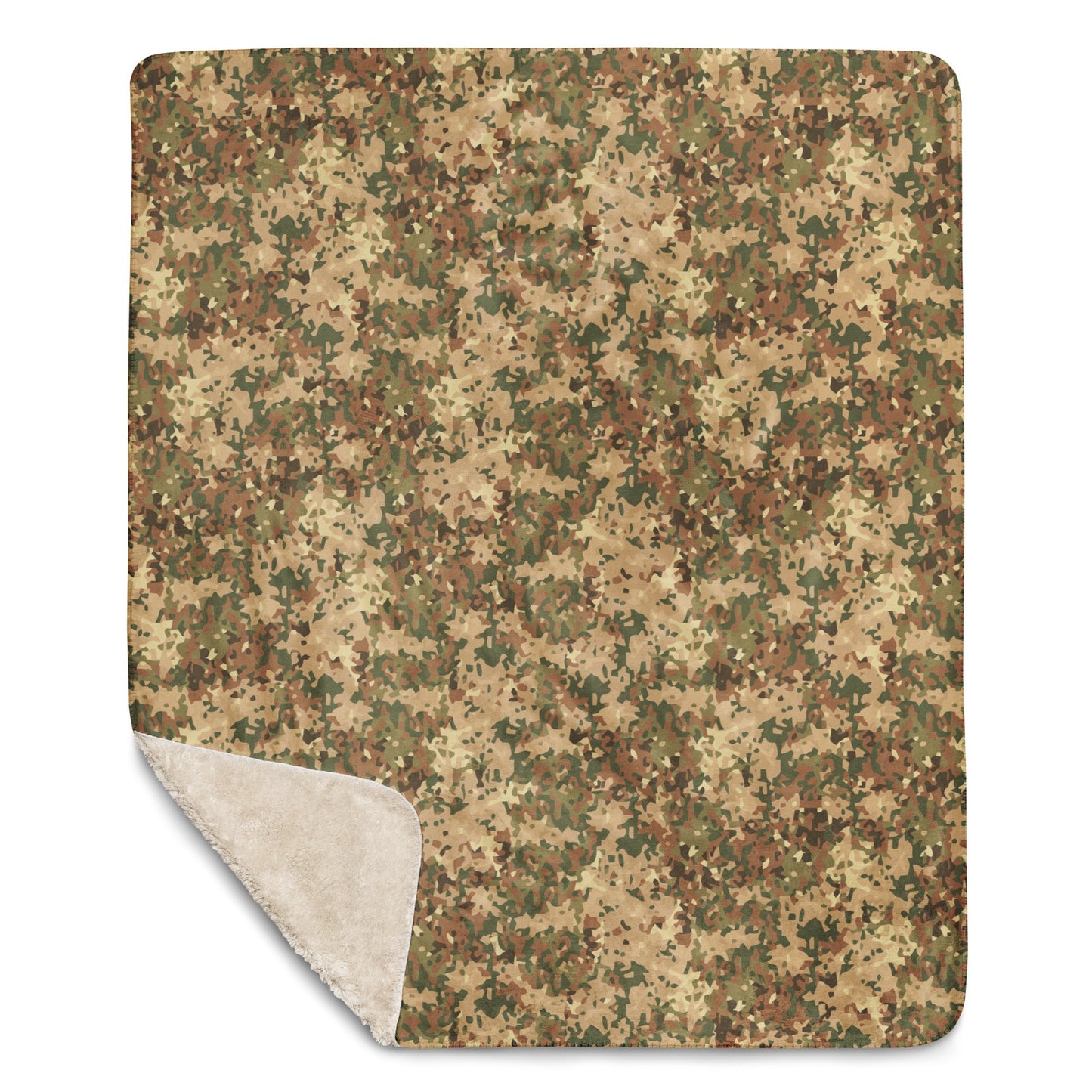 Dutch Fractal Tan CAMO Sherpa blanket - Blankets